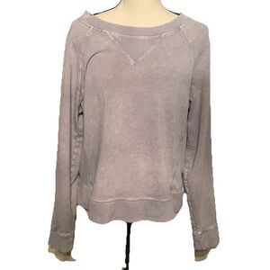 Lululemon Scuba Crew Wash Sweatshirt Sz 6 Washed Purple Quartz Gray Pullover EUC